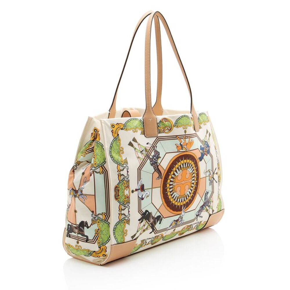Tory Burch Printed Nylon Leather Ella Tote - Picture 2 of 12